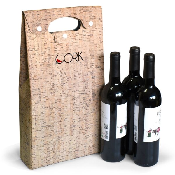 bolsa para tres botellas de vino